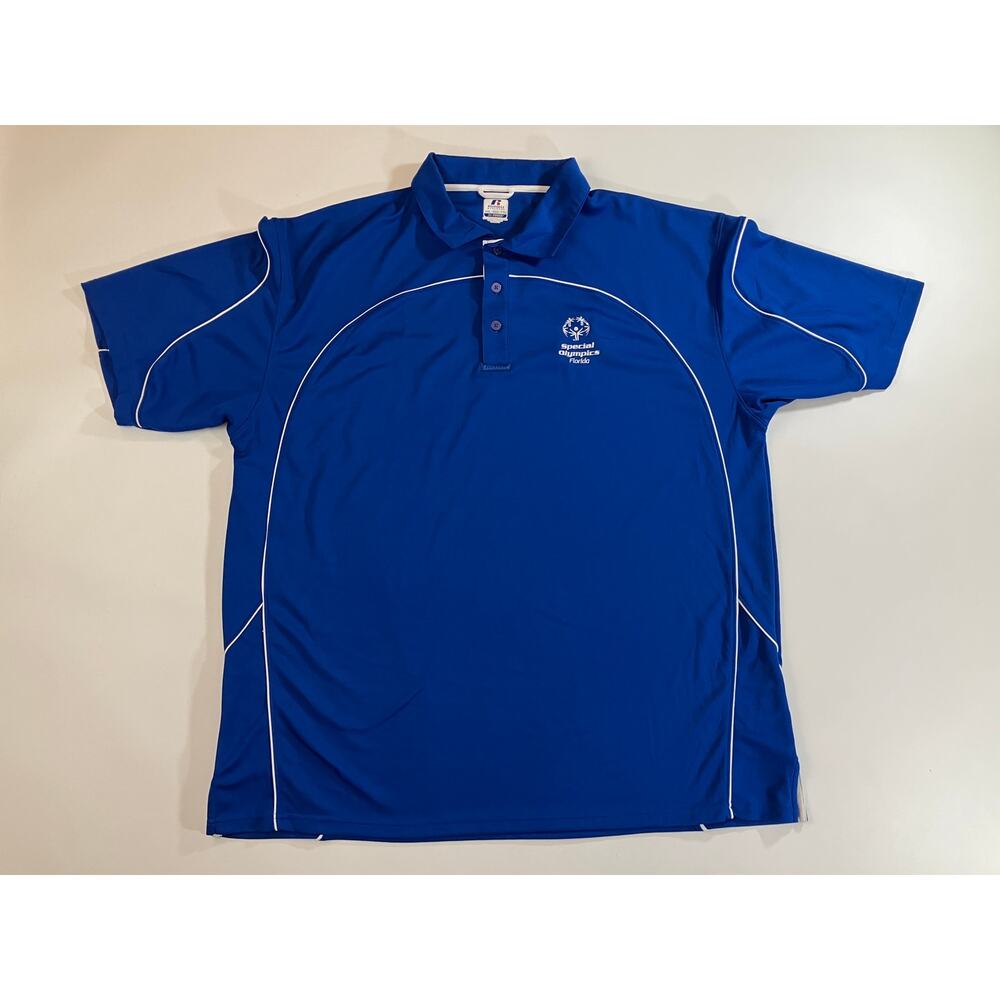 Special Olympics Florida Russell Athletic Men’s XXL Royal Blue Dri-Power Polo